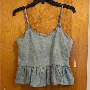 Noble U Denim Blue Baby Doll Adjustable Tank Top